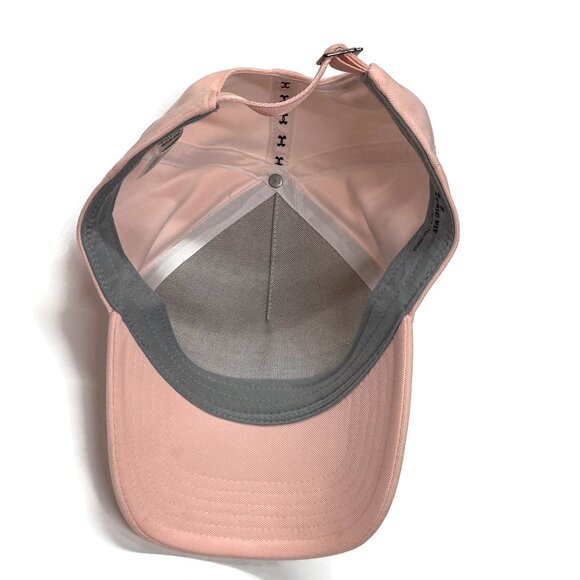 Under Armour Defiant Hat Cap Womens Pink Spellout Strapback Adjustable Classic - Picture 6 of 12
